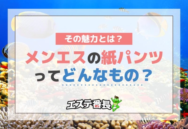 メンエスの紙パンツってどんなもの？その魅力とは？