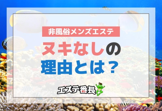 非風俗メンズエステでヌキなしの理由とは？